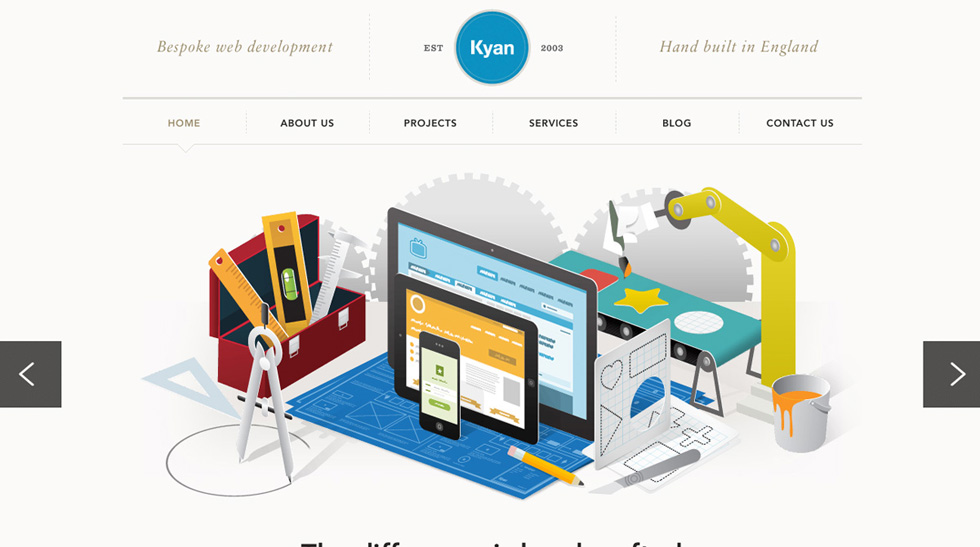 Kyan ( 25 Beautiful Web design examples )